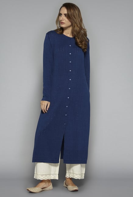Utsa by Westside Indigo Knit Kurta Utsa by Westside Indigo Knit Kurta