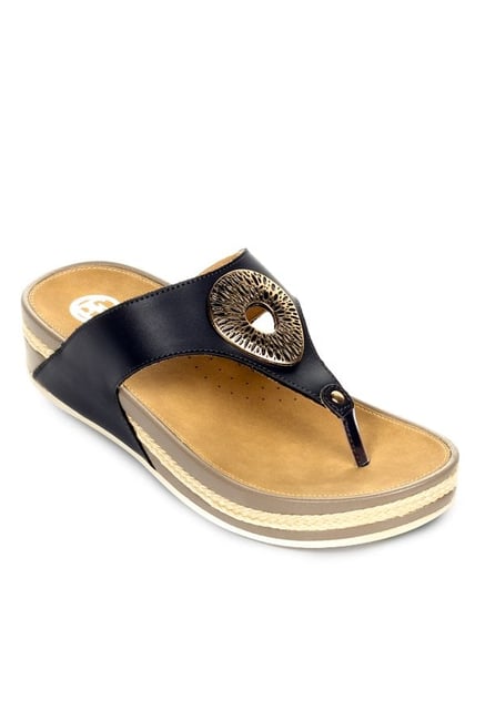 Pavers England Navy Thong Wedges Pavers England Navy Thong Wedges