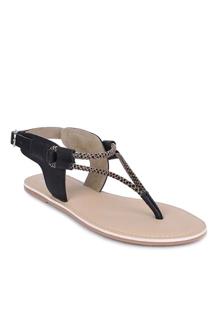 The Tan Base Black & Brown Back Strap Sandals The Tan Base Black & Brown Back Strap Sandals