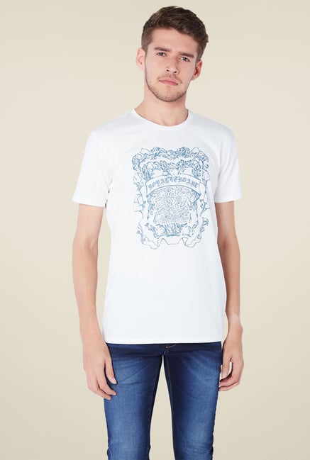 Van Heusen White Crew Neck Cotton T-Shirt Van Heusen White Crew Neck Cotton T-Shirt