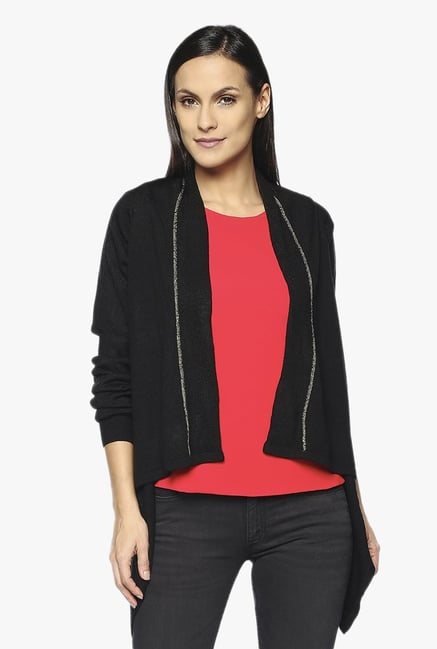 AND Black Textured Cardigan AND Black Textured Cardigan