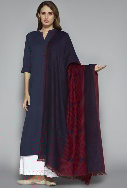 Utsa by Westside Red Pure Wool Shawl Utsa by Westside Red Pure Wool Shawl