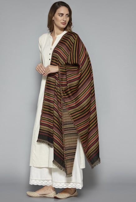 Utsa by Westside Black Pure Wool Stole Utsa by Westside Black Pure Wool Stole