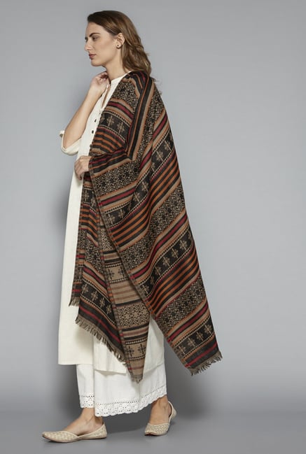 Utsa by Westside Black Pure Wool Stole Utsa by Westside Black Pure Wool Stole