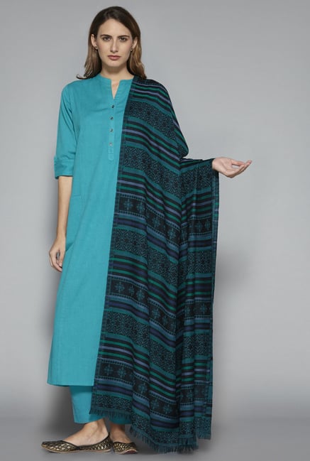 Utsa by Westside Black Pure Wool Shawl Utsa by Westside Black Pure Wool Shawl