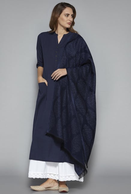 Utsa by Westside Indigo Pure Wool Stole Utsa by Westside Indigo Pure Wool Stole