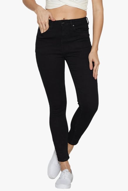 Globus Black Skinny Fit Raw Denim Jeans Globus Black Skinny Fit Raw Denim Jeans