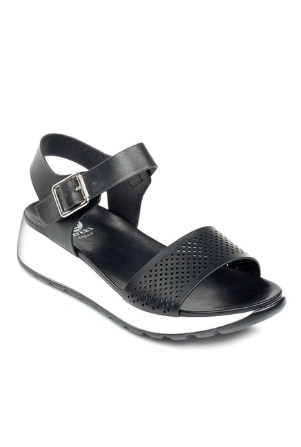 Pavers England Black Ankle Strap Wedges Pavers England Black Ankle Strap Wedges