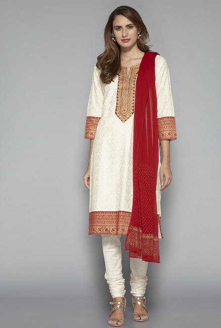 Vark by Westside Off White Ethnic Set Vark by Westside Off White Ethnic Set