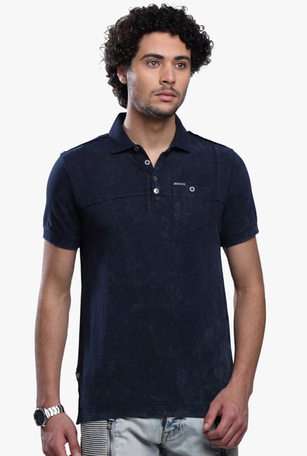 883 Police Navy Slim Fit Half Sleeves Polo T-Shirt 883 Police Navy Slim Fit Half Sleeves Polo T-Shirt