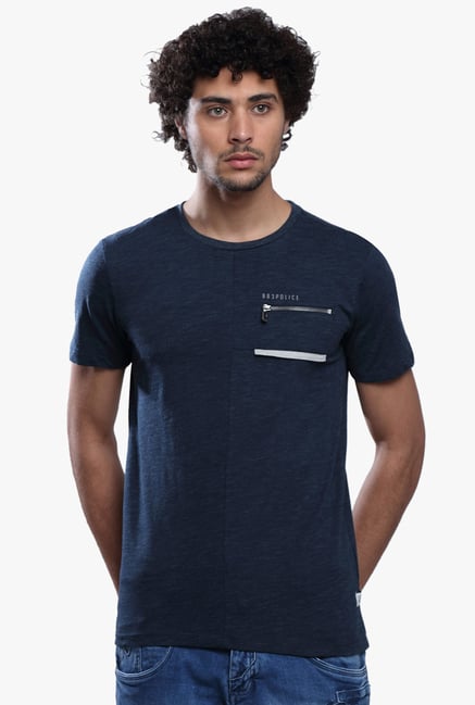 883 Police Navy Cotton Slim Fit T-Shirt 883 Police Navy Cotton Slim Fit T-Shirt
