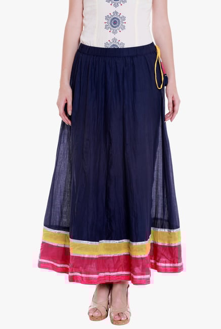 Globus Navy Maxi Flared Skirt Globus Navy Maxi Flared Skirt