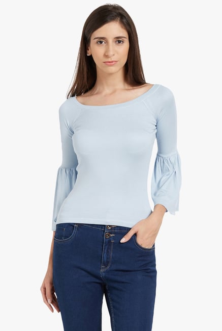 Globus Blue Textured Top Globus Blue Textured Top