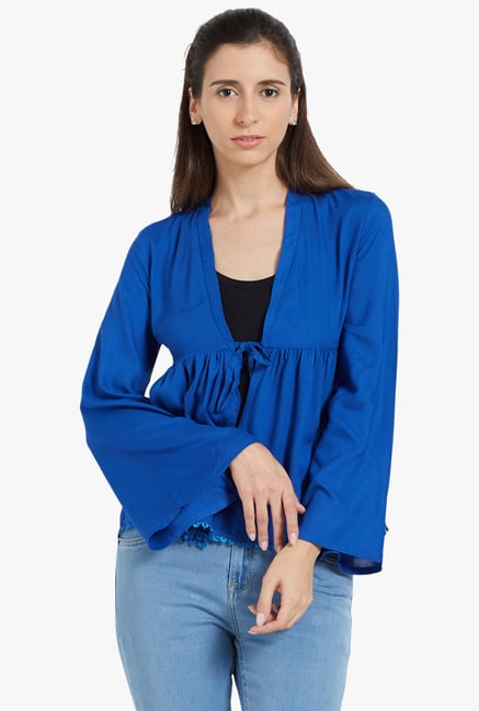 Globus Blue Full Sleeves Shrug Globus Blue Full Sleeves Shrug