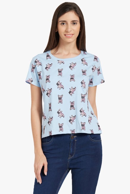 Globus Blue Printed T-Shirt Globus Blue Printed T-Shirt
