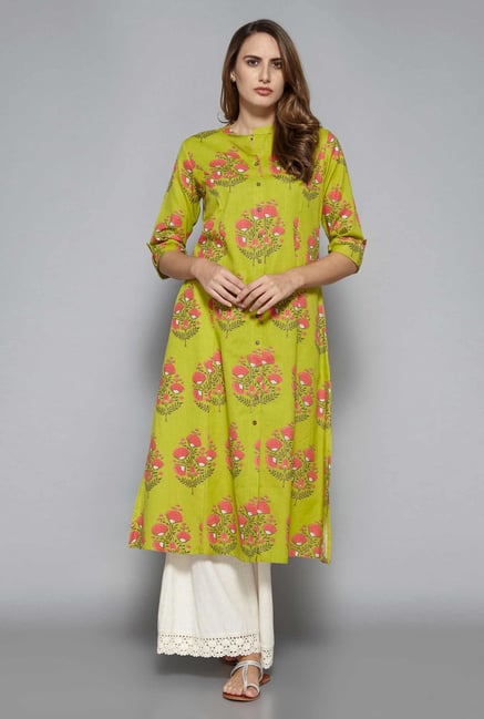 Utsa by Westside Lime Green Kurta Utsa by Westside Lime Green Kurta