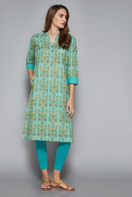 Utsa by Westside Turquoise Pure Cotton Kurta Utsa by Westside Turquoise Pure Cotton Kurta