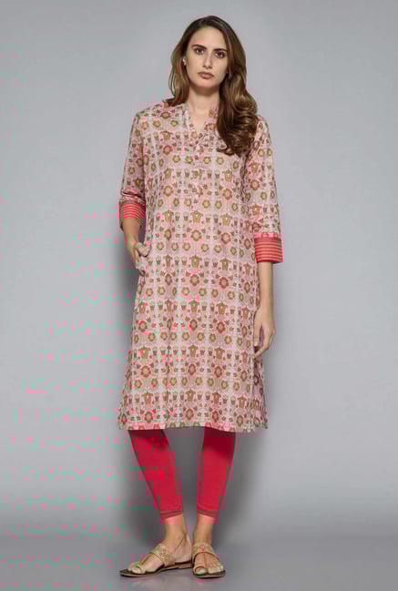 Utsa by Westside Pink Pure Cotton Kurta Utsa by Westside Pink Pure Cotton Kurta