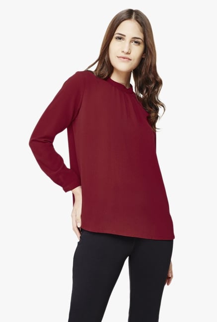 AND Maroon Textured Top AND Maroon Textured Top