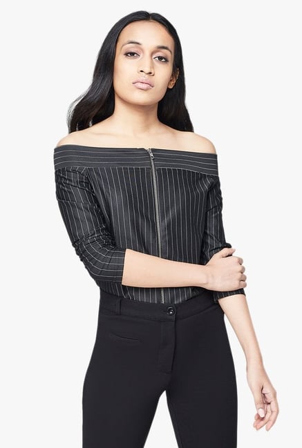 AND Black Pin Striped Top AND Black Pin Striped Top