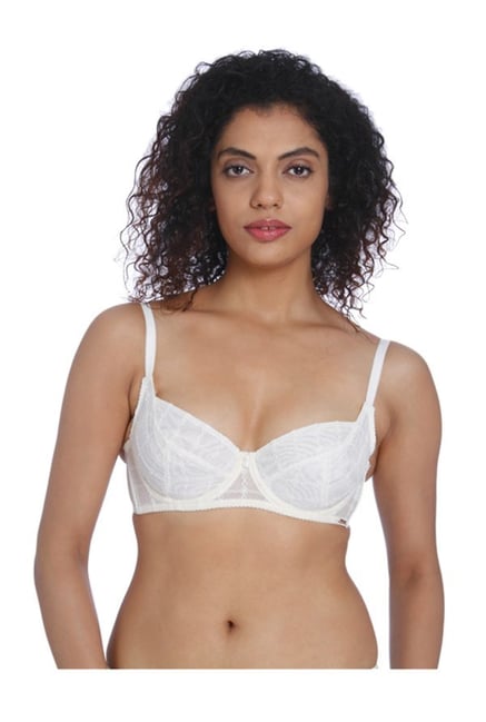 Aria Leya Off White Under Wired Non-Padded Minimizer Bra Aria Leya Off White Under Wired Non-Padded Minimizer Bra