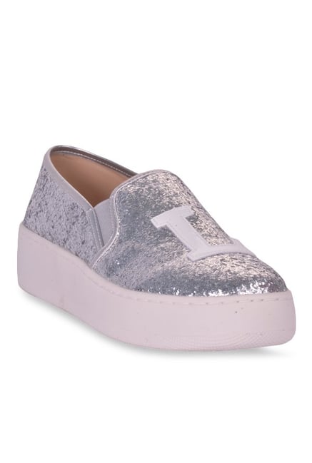 Steve Madden LA Silver Plimsolls Steve Madden LA Silver Plimsolls