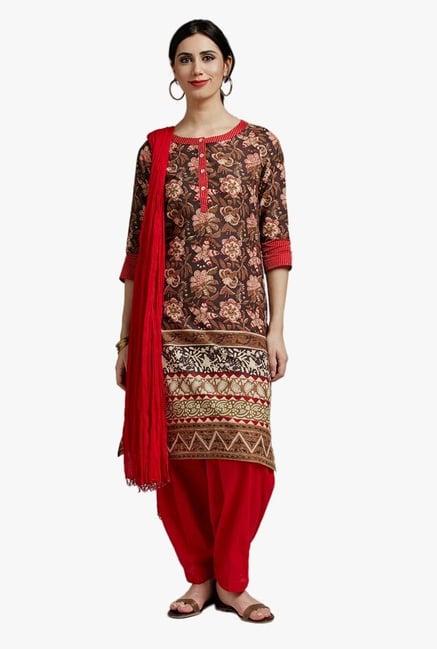 Jaipur Kurti Brown Floral print Kurta Jaipur Kurti Brown Floral print Kurta