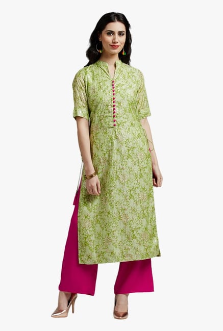 Jaipur Kurti Green Printed Kurta Jaipur Kurti Green Printed Kurta