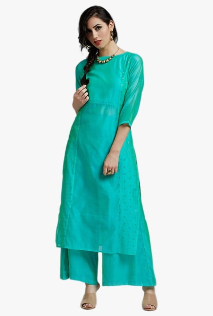 Jaipur Kurti Sea Green Printed Kurta Jaipur Kurti Sea Green Printed Kurta