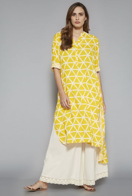 Utsa by Westside Yellow Printed Kurta Utsa by Westside Yellow Printed Kurta