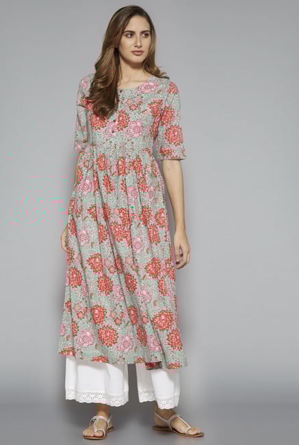 Utsa by Westside Turquoise Pure Cotton Kurta Utsa by Westside Turquoise Pure Cotton Kurta