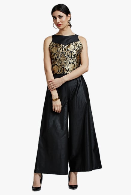 Jaipur Kurti Black Printed Crop top Jaipur Kurti Black Printed Crop top
