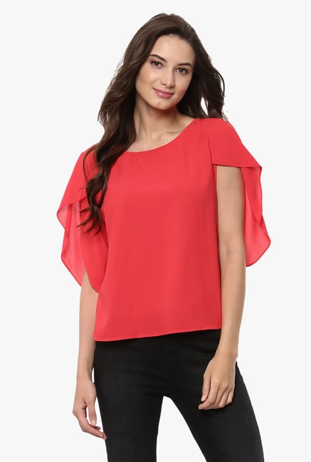 Pannkh Coral Polyester Top Pannkh Coral Polyester Top