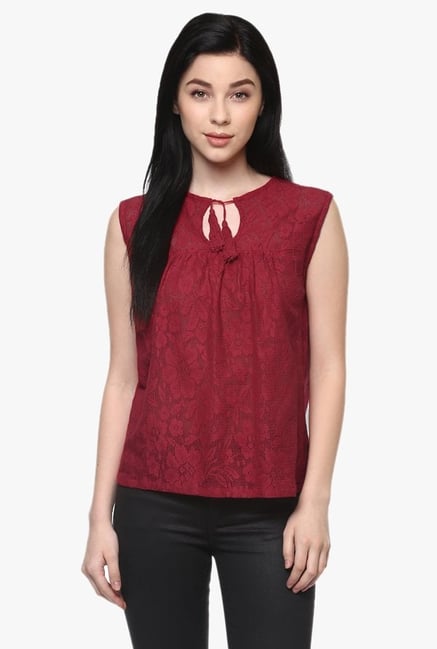 Pannkh Red Lace Top Pannkh Red Lace Top