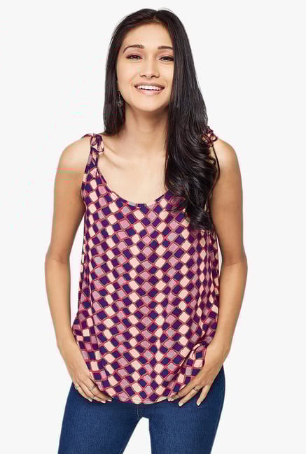 Global Desi Red Printed Top Global Desi Red Printed Top