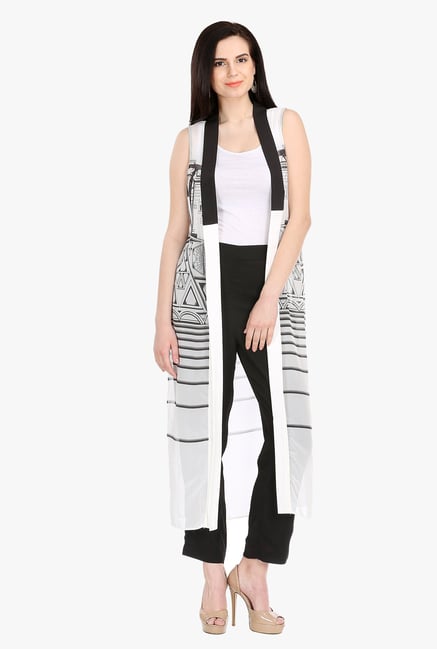 W White Printed Gilet W White Printed Gilet