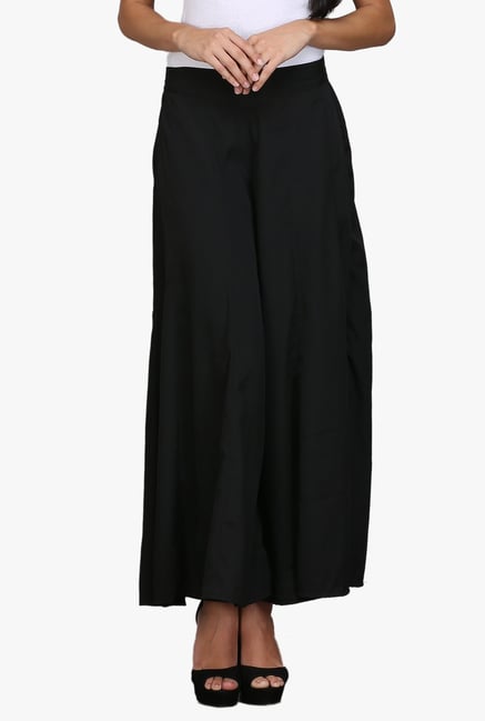Aurelia Black Polyester Palazzo Aurelia Black Polyester Palazzo