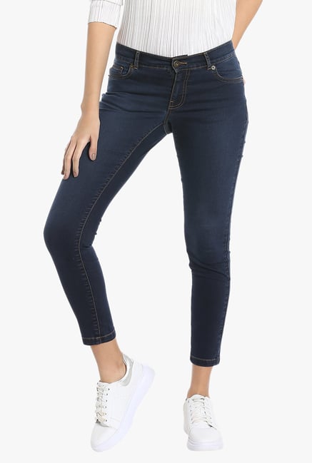 Vero Moda Navy Slim Fit Raw Denim Low Rise Jeans Vero Moda Navy Slim Fit Raw Denim Low Rise Jeans