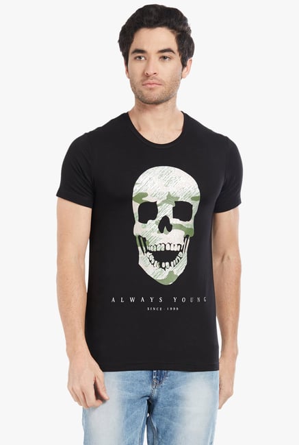 Globus Black Graphic Print T-Shirt Globus Black Graphic Print T-Shirt