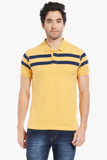 Globus Beige Striped Polo T-Shirt Globus Beige Striped Polo T-Shirt