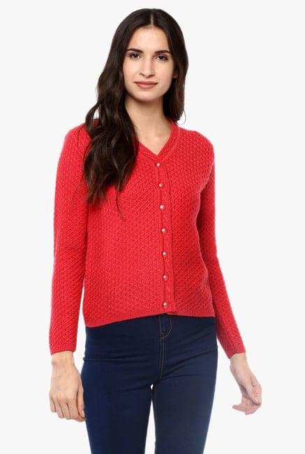 Cayman Red Wool Cardigan Cayman Red Wool Cardigan