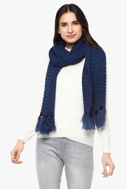 Cayman Navy Wool Stole Cayman Navy Wool Stole