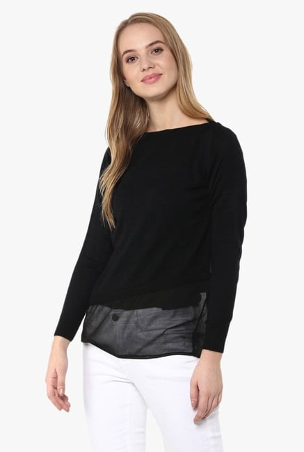 Cayman Black Boat Neck Pullover Cayman Black Boat Neck Pullover