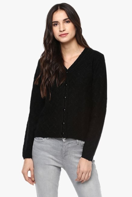 Cayman Black Wool Cardigan Cayman Black Wool Cardigan