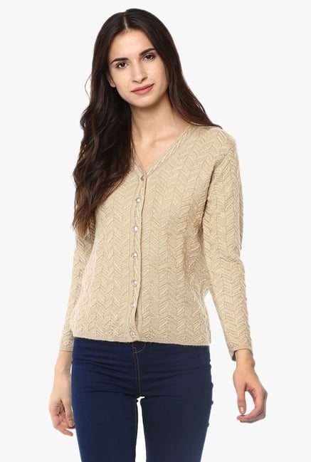 Cayman Beige Wool Cardigan Cayman Beige Wool Cardigan