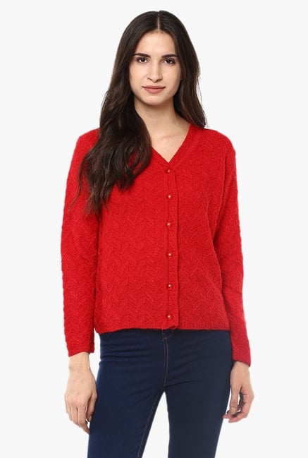 Cayman Red Wool Cardigan Cayman Red Wool Cardigan