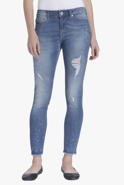 Only Blue Lightly Washed Slim Fit Jeans Only Blue Lightly Washed Slim Fit Jeans