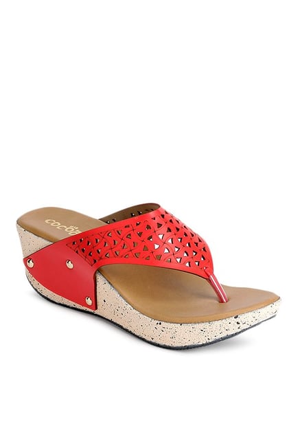 Cocoon Red Thong Wedges Cocoon Red Thong Wedges