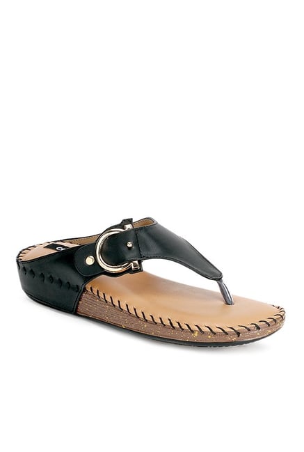 Cocoon Black Thong Wedges Cocoon Black Thong Wedges