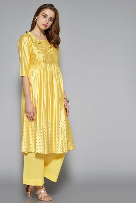 Vark by Westside Yellow Ethnic Set Vark by Westside Yellow Ethnic Set